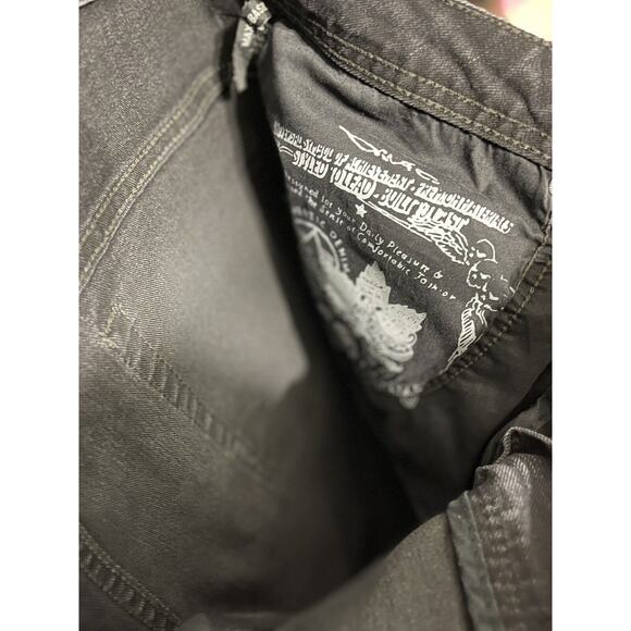 Buffalo David Bitton MAX X Strech Black Jeans Slim Fit Casual Goth Mens 36x32 - Picture 7 of 11